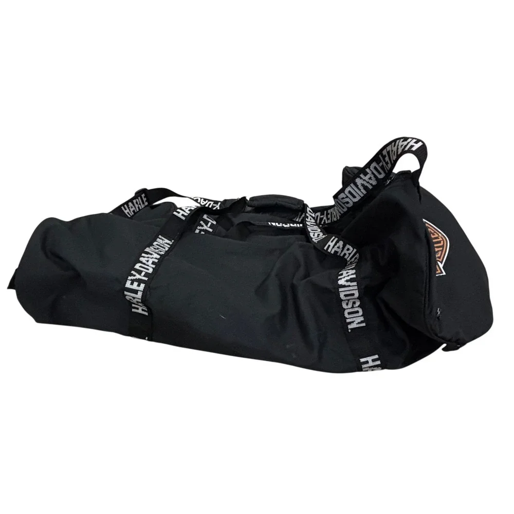 Harley-Davidson Packable Duffle Bag Black Logo Travel Gym Bag